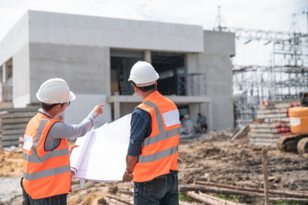 construction engineers discussion with architects construction site 35048 1765